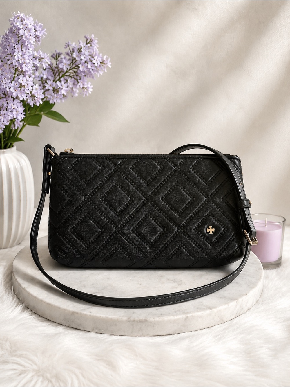 Navy Quilted Crossbody Bag - Classic Women's Shoulder Bag